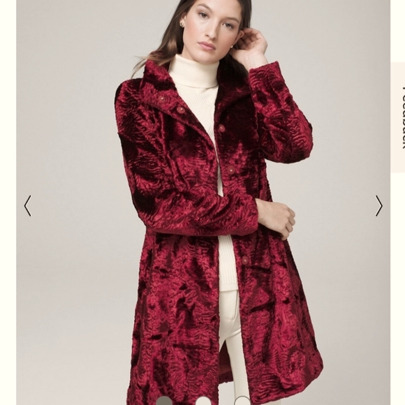 White House Black Market Jackets & Blazers - Dark Rouge Persian Coat